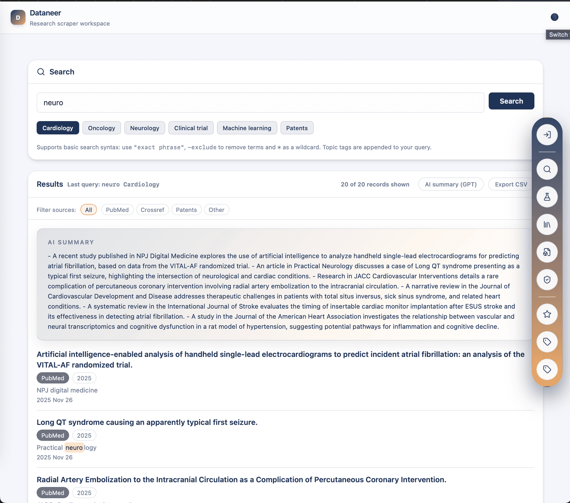 Dataneer preview